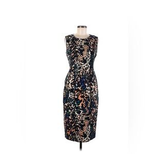 Black Halo Marissa Leopard Sheath Dress | Size 8
